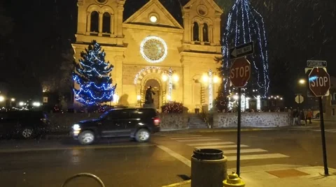 Santa Fe Cathedral Basilica Stock Footage 45560069
