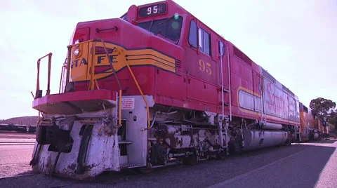 Santa Fe Engine Stock Footage 27544980