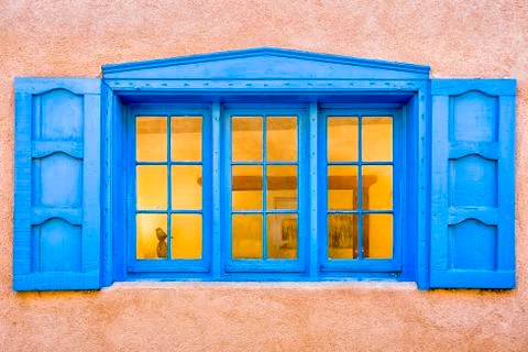 Santa Fe Gallery Window Stock Photos