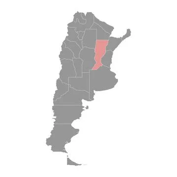 Santa Fe Province map, administrative division of Argentina. Vector illustr.. Stock Illustration
