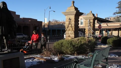Santa Fe Statue 0444 Stock Footage 1014749