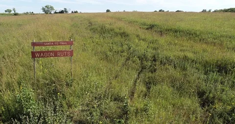 Santa Fe Trail Ruts Stock Footage 119041677