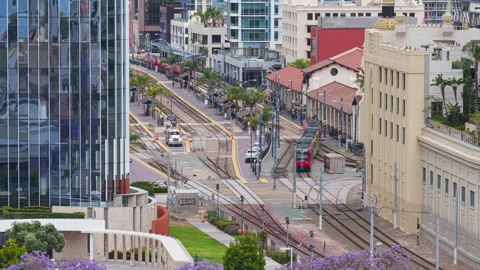 Santa Fe Train Station Timelapse Stock Footage 276455531
