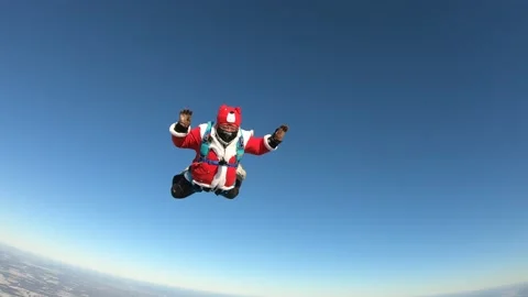 Santa flying Stock Footage 166827638