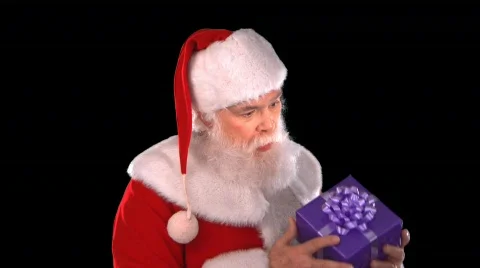 Santa with Gift 스톡 동영상 754340