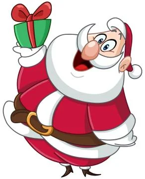 Santa with gift Stock Illustration
