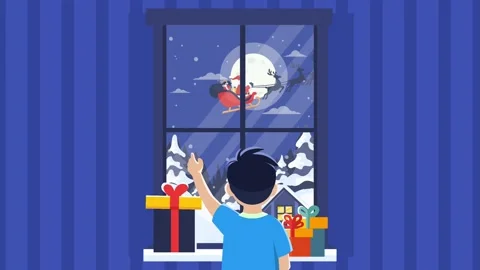 Santa gift present Stock Footage 321194242