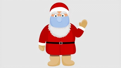 Santa, gifts, Christmas tree Stock Footage