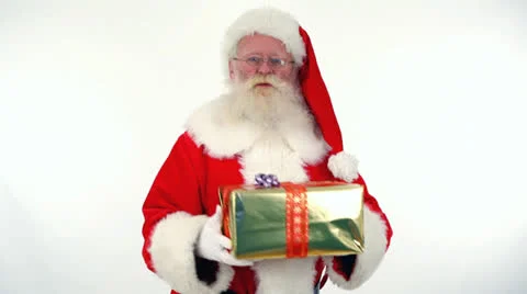 Santa giving presents Stock Footage 22528389