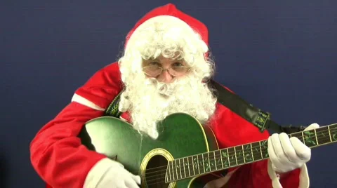 Santa guitar Stock Footage 77677