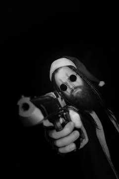 Santa with gun Stock Photos