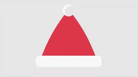 Santa Hat Icon Stock Footage 205037746