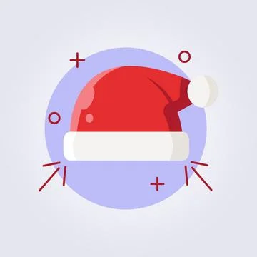 Santa hat icon illustration vector design Illustrazione stock