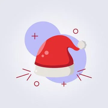 Santa hat icon illustration vector design Stock Illustration