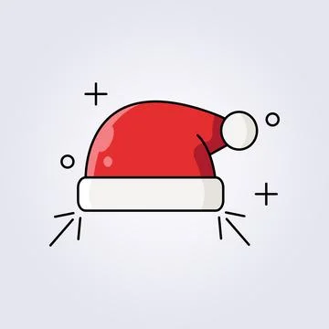 Santa hat icon illustration vector design Stock Illustration
