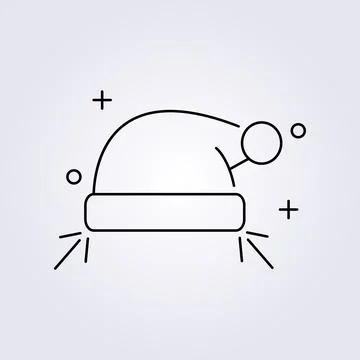 Santa hat icon illustration vector design Stock Illustration
