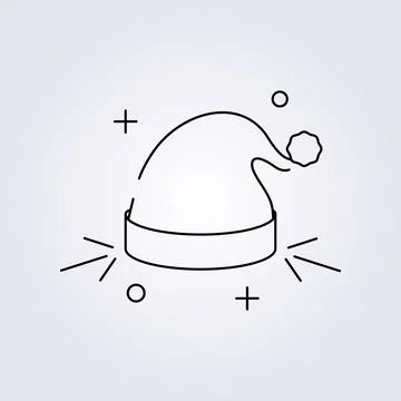 Santa hat icon illustration vector design Stock Illustration