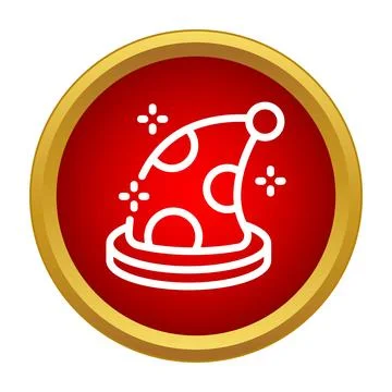 Santa hat icon representing christmas and new year celebration Stock Illustration