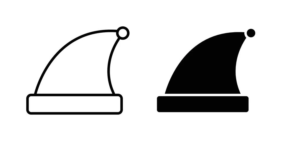 Santa hat icon for web projects Stock Illustration
