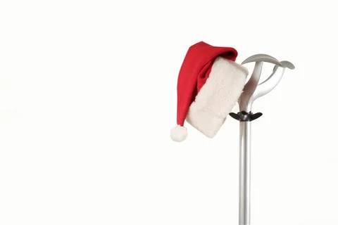 Santa hat leaning  Foto stock