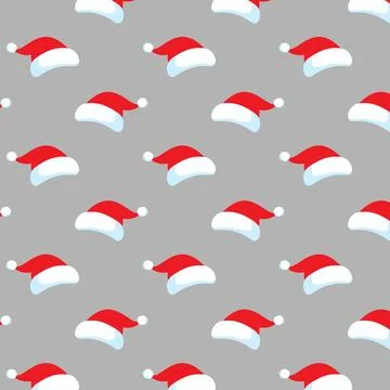 Santa hat pattern. Christmas design. Vector simple flat illustration Stock Illustration
