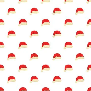 Santa hat pattern creating festive christmas background Stock Illustration