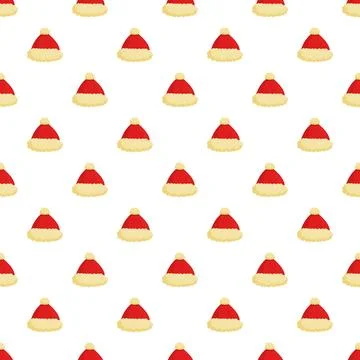 Santa hat seamless pattern celebrating winter holidays 스톡 일러스트