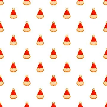 Santa hat seamless pattern creating festive holiday background Stock Illustration