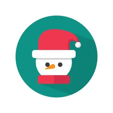 Santa Hat Snowman Stock Illustration