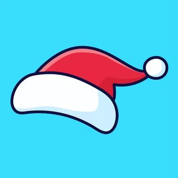 Santa hat. Vector cartoon illustration Stock Illustration