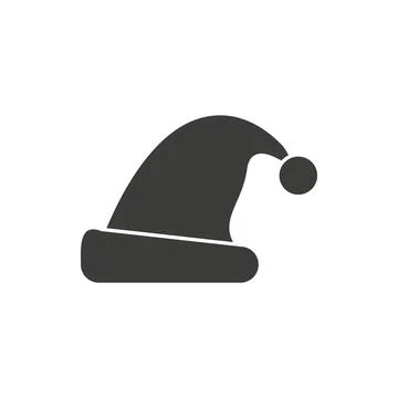 Santa hat vector sketch icon isolated on background. Hand drawn Santa hat icon Stock Illustration