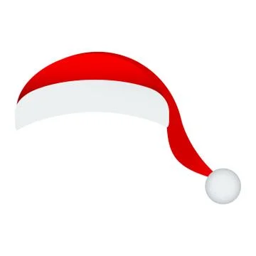 Santa hat on a white background Stock Illustration