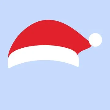 Santa hat on a white background Illustrazione stock