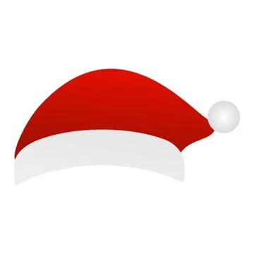 Santa hat on a white background 스톡 일러스트