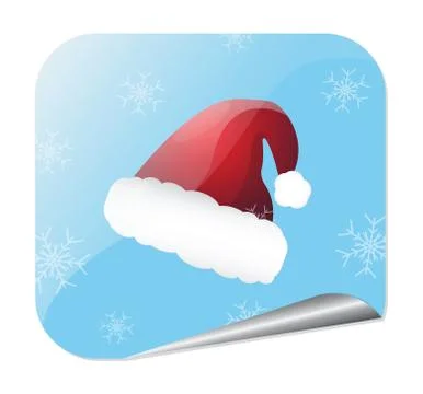 Santa hats doodles Stock Illustration