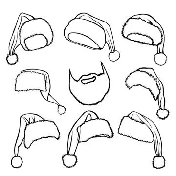 Santa hats vector Stockillustratie