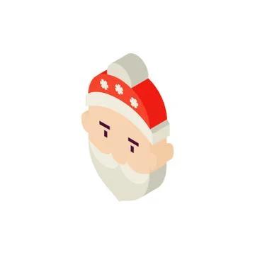 Santa Head Isometric Object Illustrazione stock