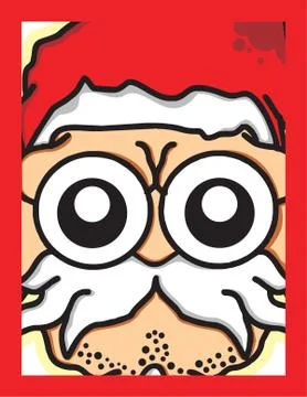 Santa head - Vector Version available Stock Illustration