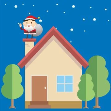 Santa House Stock-Illustration