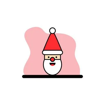 Santa Icon Concept Vector Illustration Design Stock Illustration