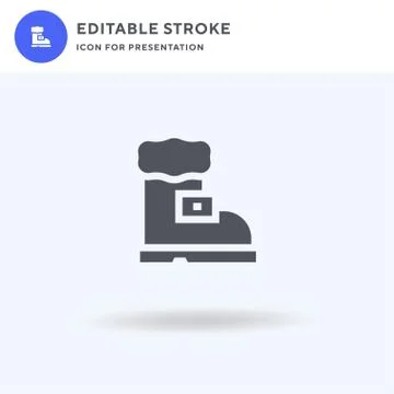 Santa icon vector, filled flat sign, solid pictogram isolated on white, logo Illustrazione stock