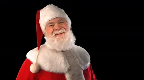 Santa Laughing Close Up Stock Footage 754354