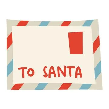 Santa letter vector illustration. Stock Illustration