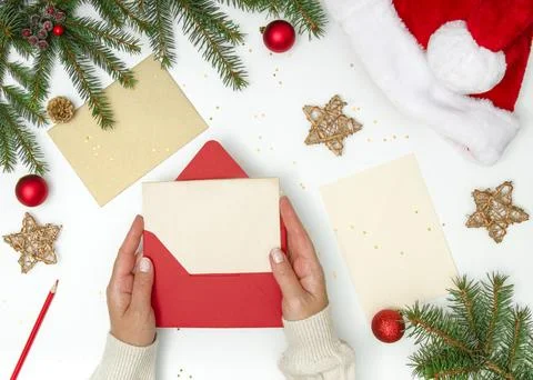 Santa list Foto stock