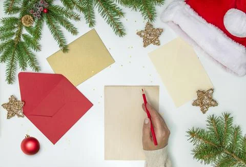 Santa list Foto stock