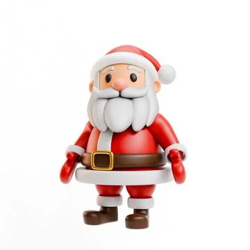 Santa looking at camera 3D Stock Illustration