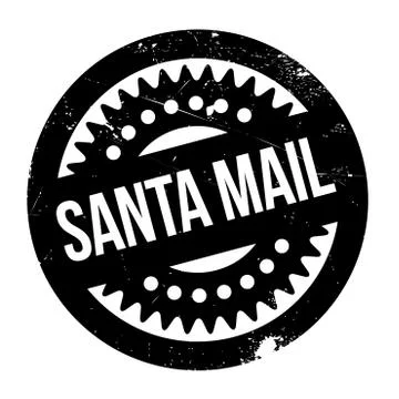Santa Mail rubber stamp Illustration