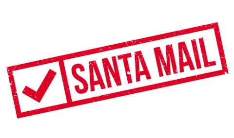 Santa Mail rubber stamp Illustration