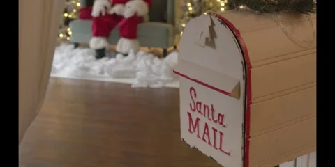 Santa Mailbox w/ Santa Video stock 283880668