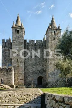 Santa Maria da Feira castle Stock Photos